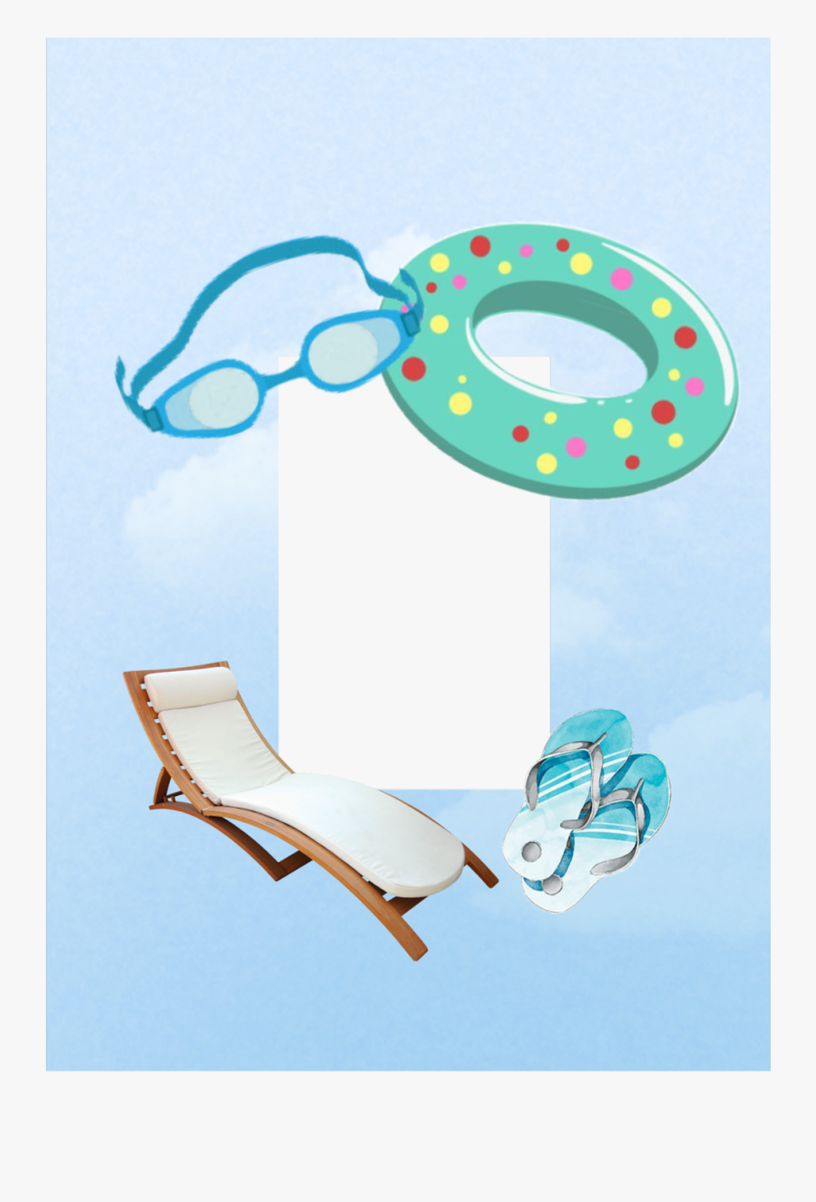 #sticker #pool #poolpng #funimate #floatie #lawnchair - Illustration, Transparent Clipart