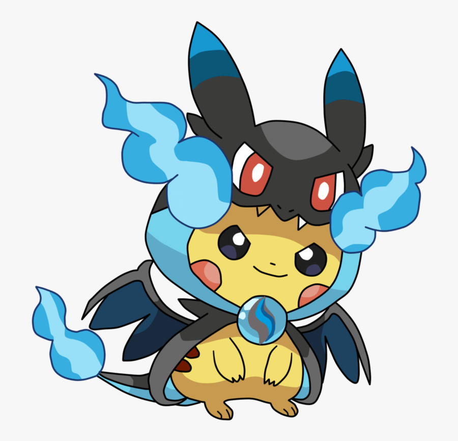 Transparent Charizard - Pikachu Dressed Up As Charizard, Transparent Clipart