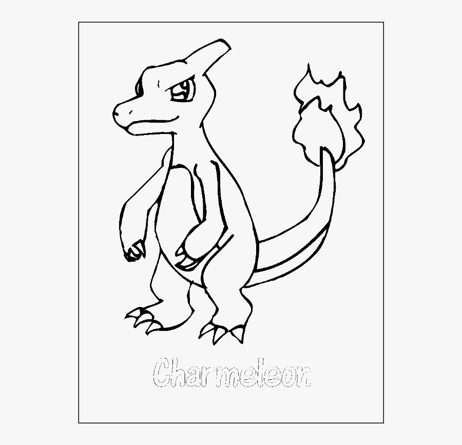 Charmeleon Pokemon Coloring Page - Charmeleon Coloring Pages, Transparent Clipart