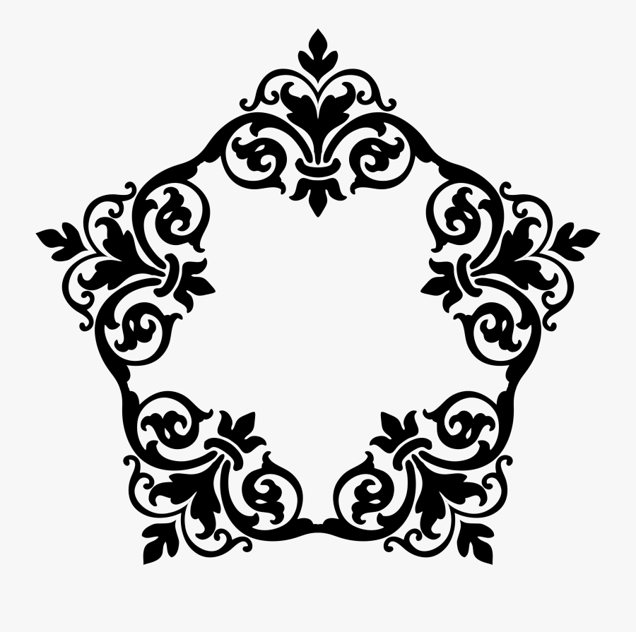 Border Svg Damask - Damask Png, Transparent Clipart