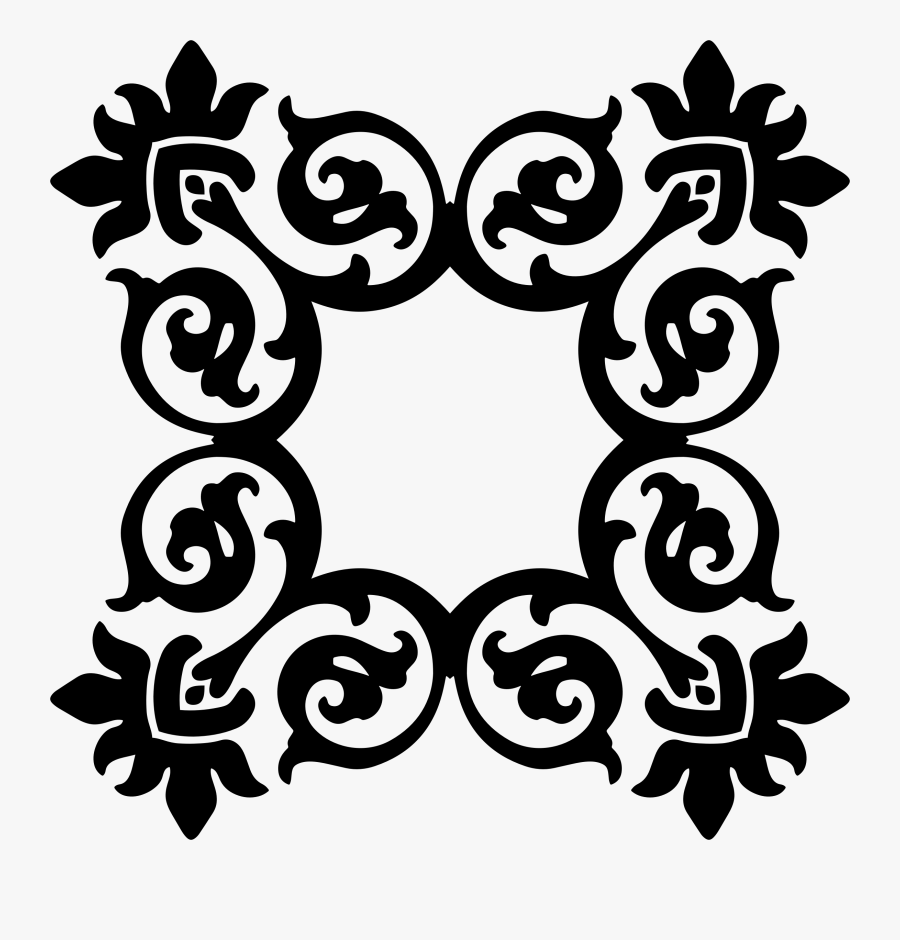 Pattern Clipart Damask - Flourish, Transparent Clipart