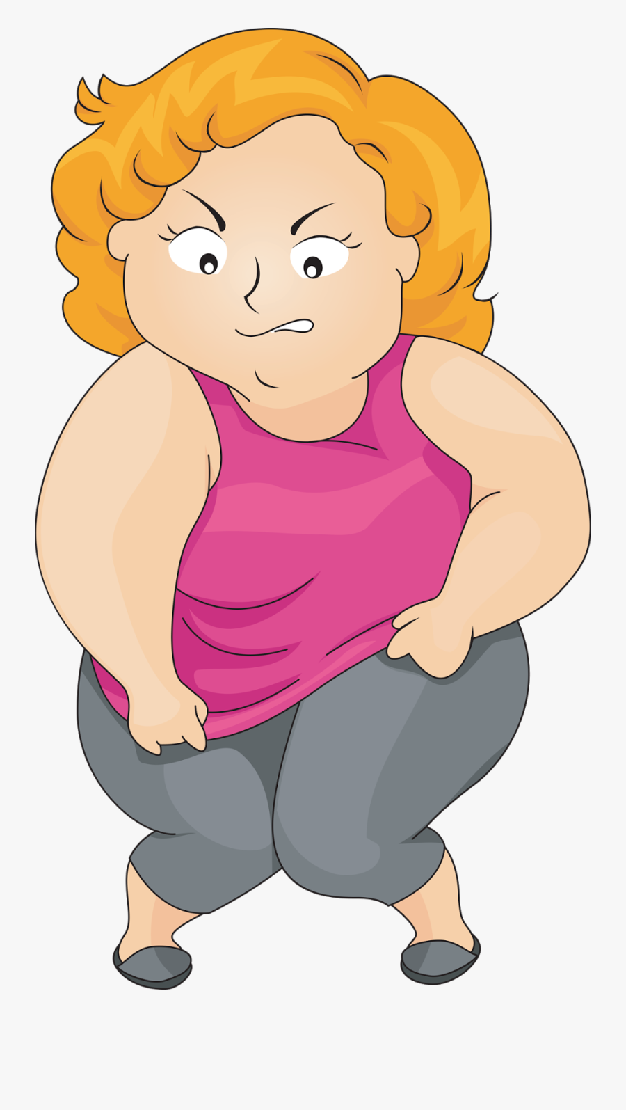 Woman Clip Art - Old Fat Woman Clipart, Transparent Clipart