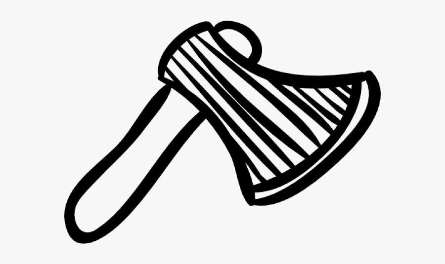 Drawn Axe Black And White - Drawing Construction Utensils, Transparent Clipart