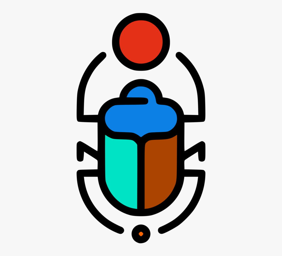 Artwork,line,scarab - Scarab Beetle Of Ancient Egypt, Transparent Clipart