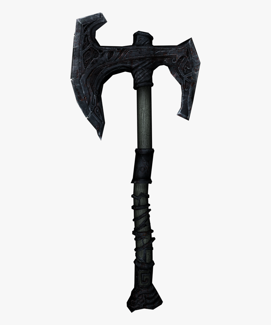 Transparent Ax Clipart Black And White - Skyrim Ancient Nord Axe, Transparent Clipart