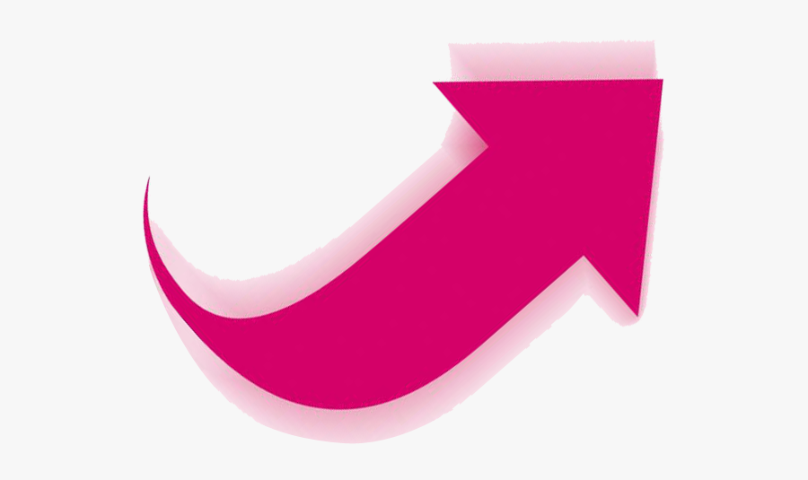Pink M Font - Pink Curved Arrow, Transparent Clipart