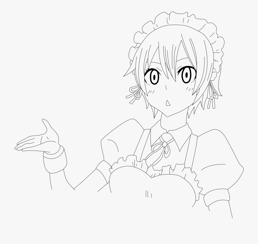 Drawn Fairy Tale Virgo - Line Art, Transparent Clipart