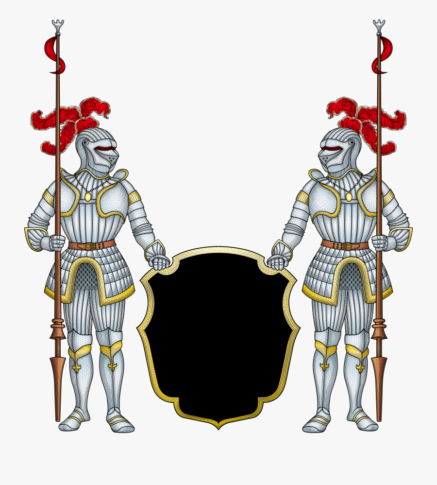 Armour Body Armor Plate Components Of Medieval - Middle Age Soldier Vector, Transparent Clipart