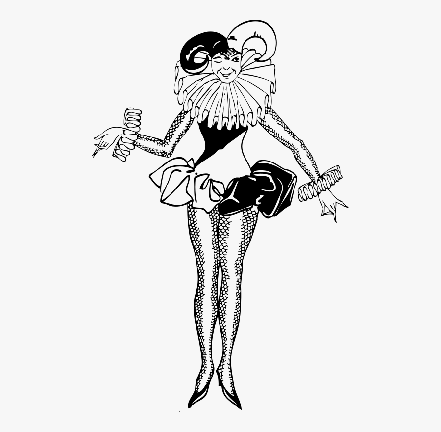 Harlequin Woman - Harlequin Clown, Transparent Clipart