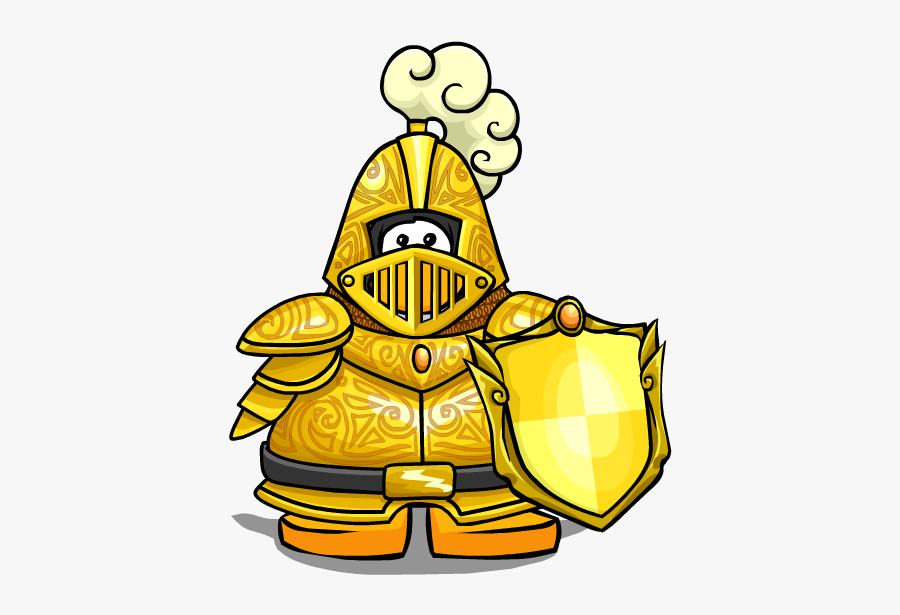 Club Penguin Wiki - Golden Knight Club Penguin, Transparent Clipart