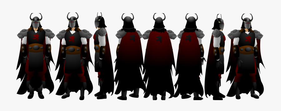 Flash Cartoon Character Pack - Black Knight Camelot, Transparent Clipart