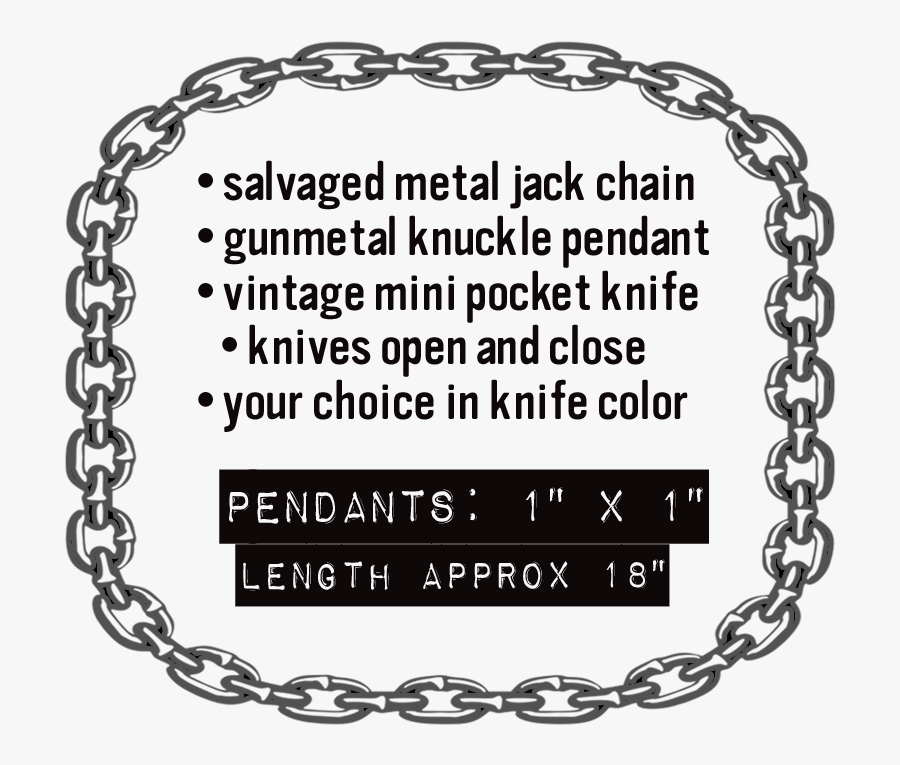 Necklace Made With Salvaged Industrial Jack Chain Featuring - Just For The Record (2010), Transparent Clipart