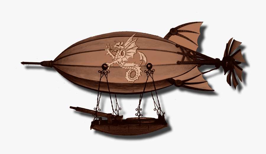 Zeppelin Steampunk, Transparent Clipart