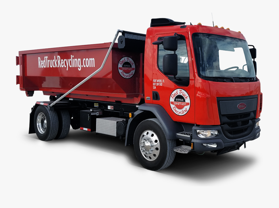 Garbage-truck - Red Truck Png, Transparent Clipart