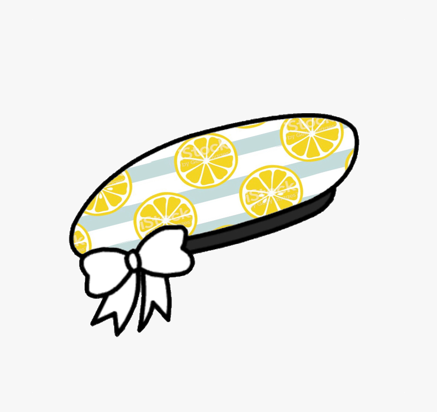 #gacha #hat #gachahat #lemon #yellow #stripes #blue, Transparent Clipart