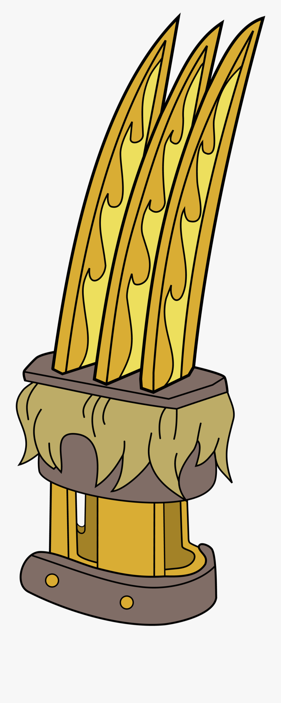 Goldentigerclawsnew - Duelo Xiaolin Shen Gong Wu, Transparent Clipart