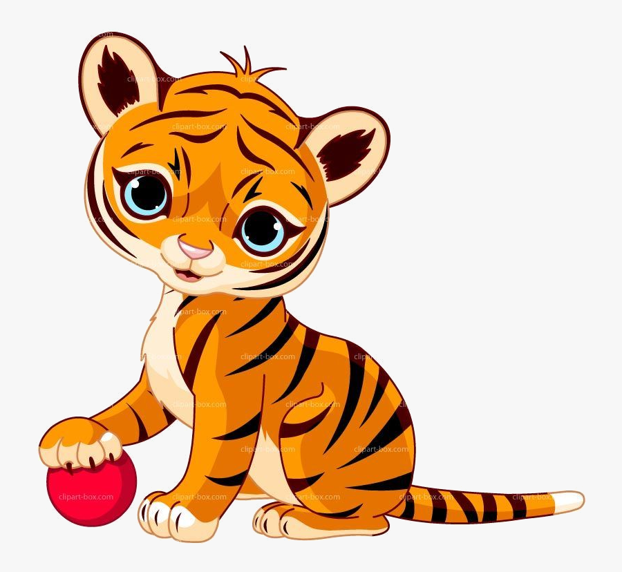 Tiger Cute Clipart Transparent Png - Sad Tiger Cub Cartoon, Transparent Clipart