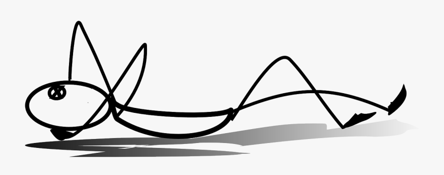 Stick Figure Download Line Art - Stick Figure Sleeping Png, Transparent Clipart