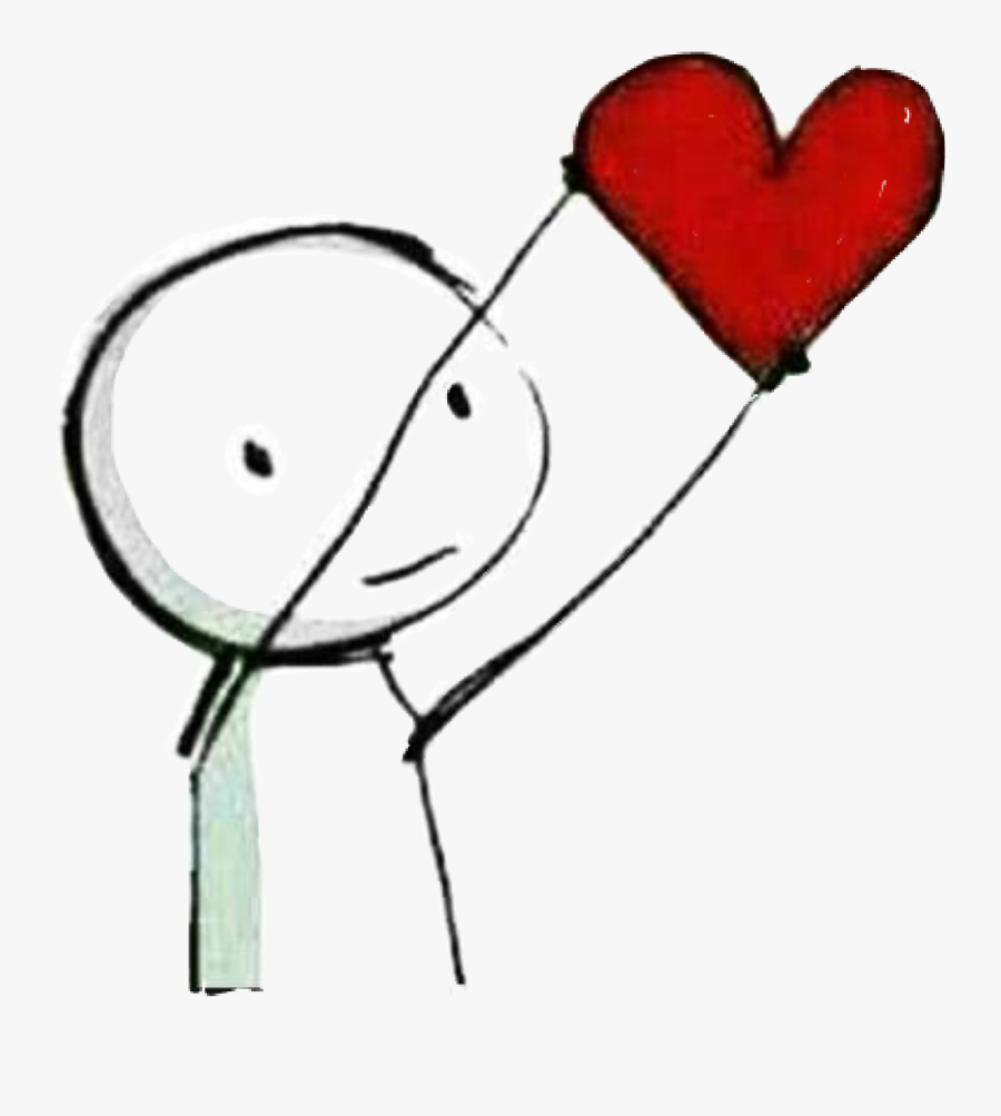 #heart #love #stickman #allihave #give - It's Not Much But It's, Transparent Clipart