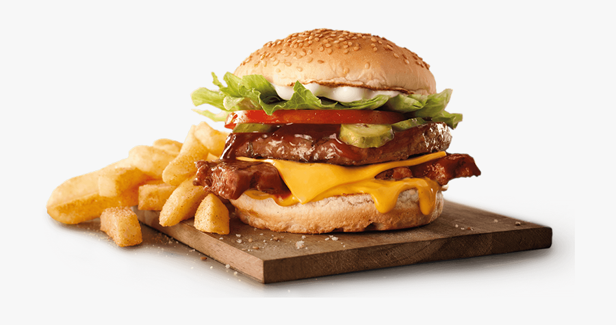 Hamburger - Steers Mega Ribster Meal, Transparent Clipart
