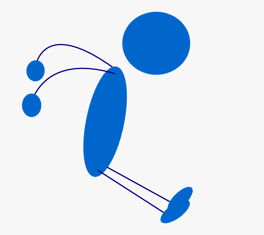 Transparent Stick Figure Walking Png - Stick Man Jumping, Transparent Clipart