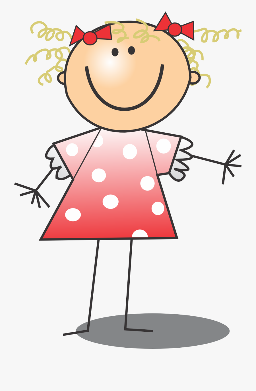Transparent School Counseling Clipart - Polka Dot Dress Cartoon, Transparent Clipart