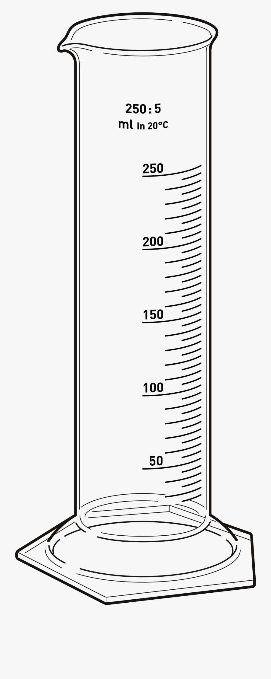 Beauty Filegraduated Low - Graduated Cylinder Clipart Black And White, Transparent Clipart