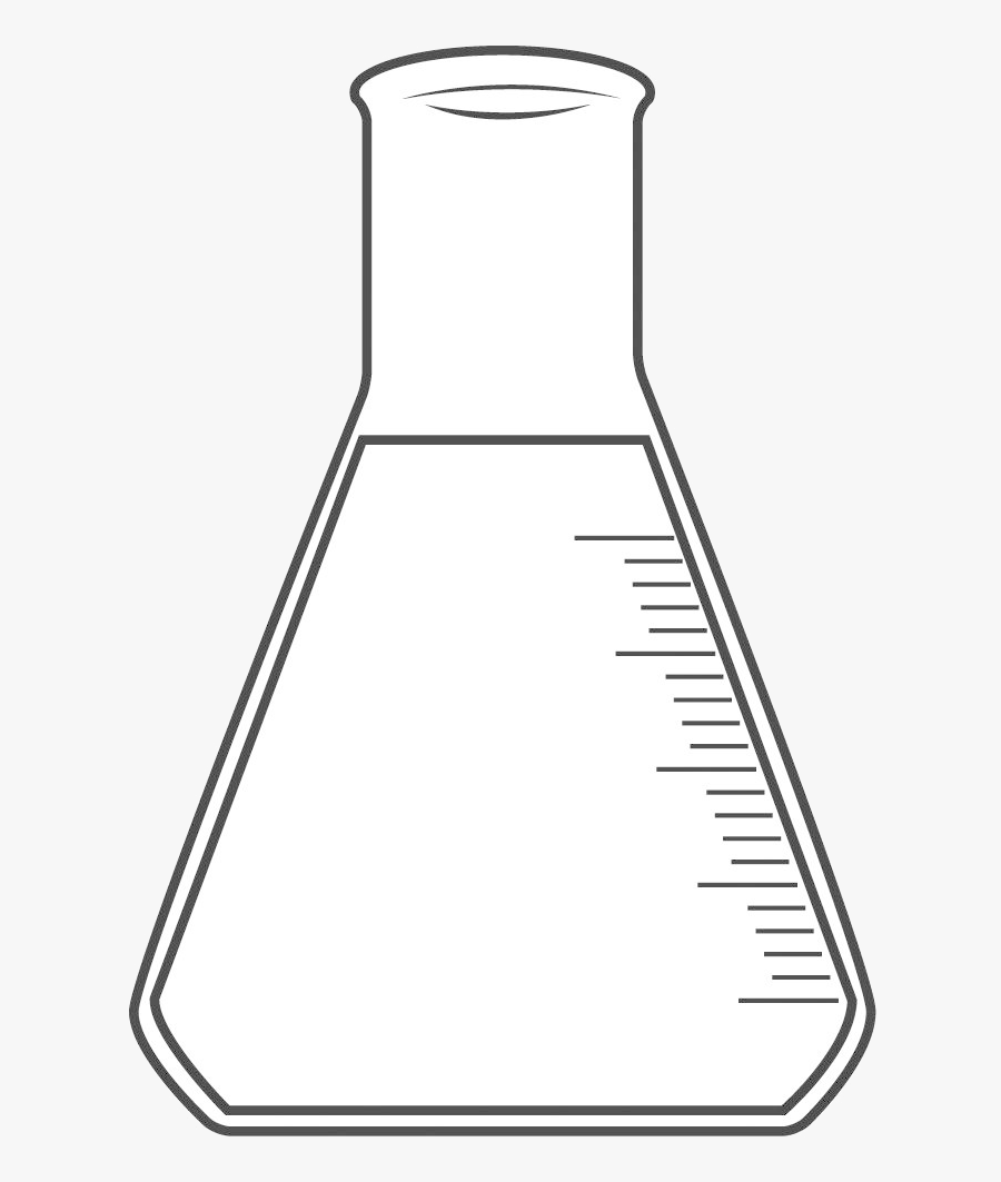 Beaker Clipart Transparent Png - Science Beaker Clipart Black And White, Transparent Clipart