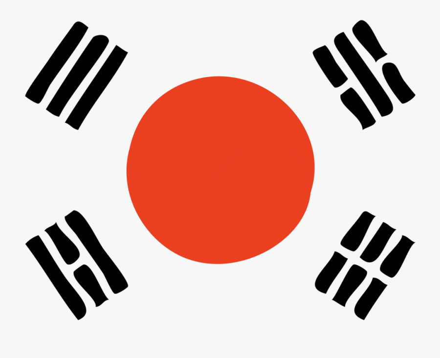 Korea Flag Png - Korean And American Flag, Transparent Clipart