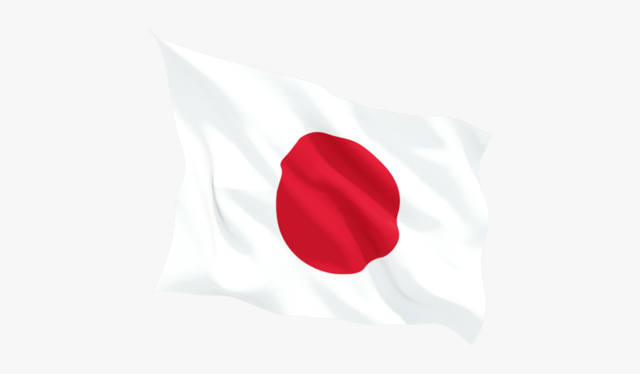 Japan Flag Wave, Transparent Clipart