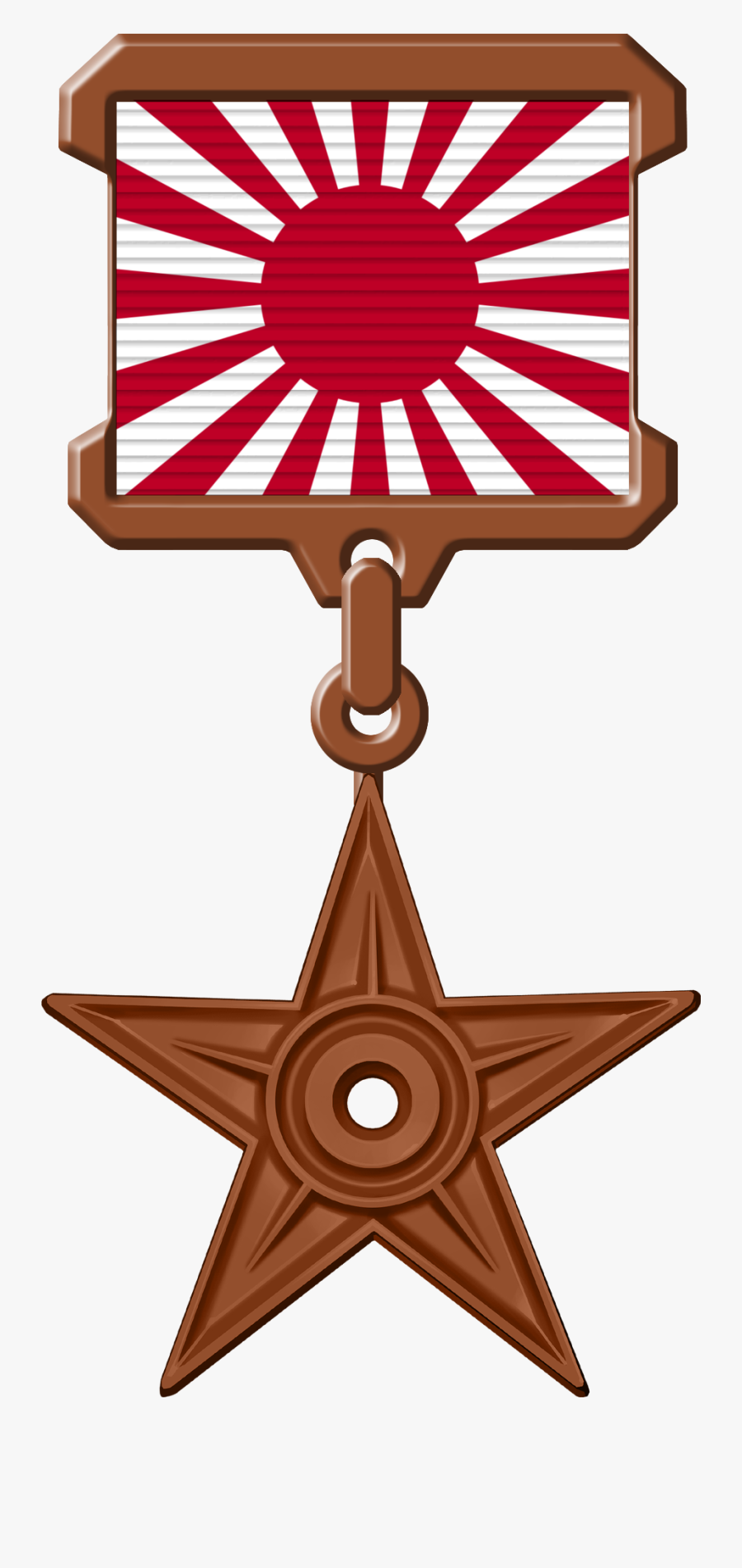 Barnstar Japanese Navy - Japanese Rising Sun, Transparent Clipart