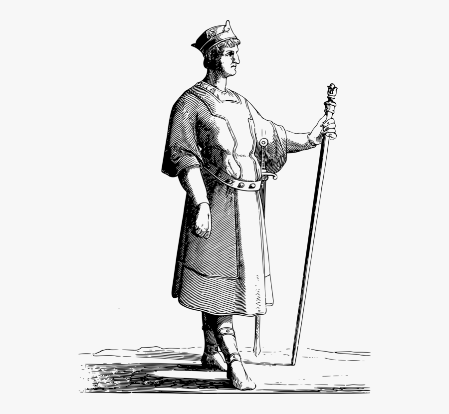 Standing,middle Ages,fashion Illustration - Holy Roman Empire, Transparent Clipart