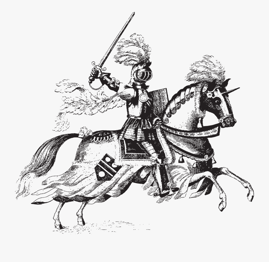 Clip Art Middle Ages Jousting Clip - Horse Middle Ages Knights, Transparent Clipart