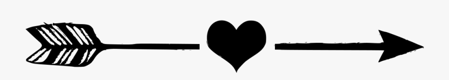 Arrow Svg Bohemian - Right Arrow With Heart, Transparent Clipart