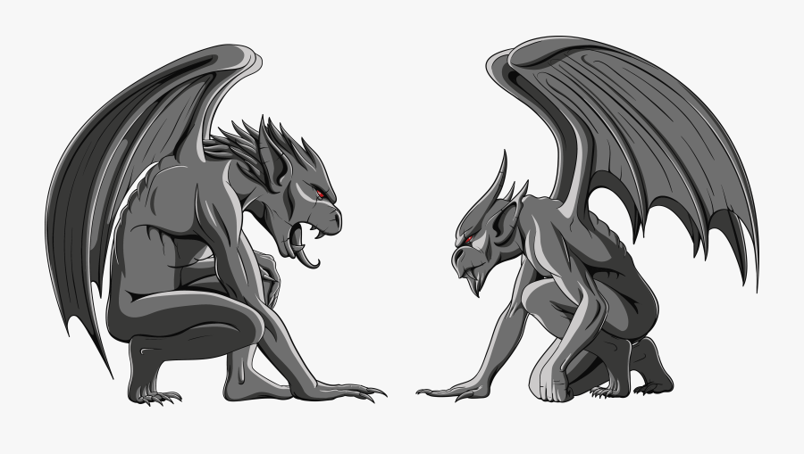 Transparent Gargoyles Clipart - Gargoyle Vector, Transparent Clipart