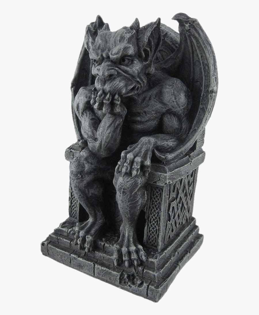 Gargoyle On Throne - Gargoyle Statue, Transparent Clipart