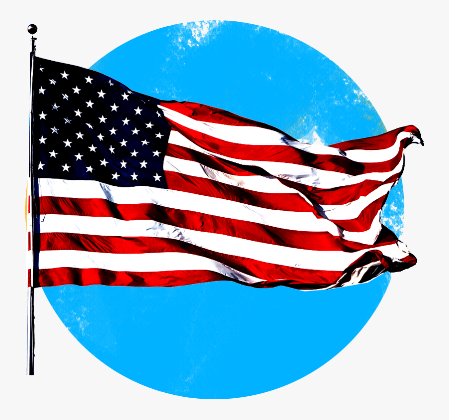Us Flag - Usa Flag Blowing In The Wind, Transparent Clipart