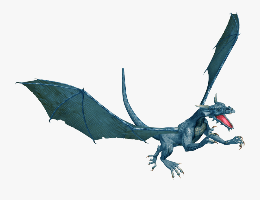 Blue Dragon - Cartoon Dragon No Background, Transparent Clipart