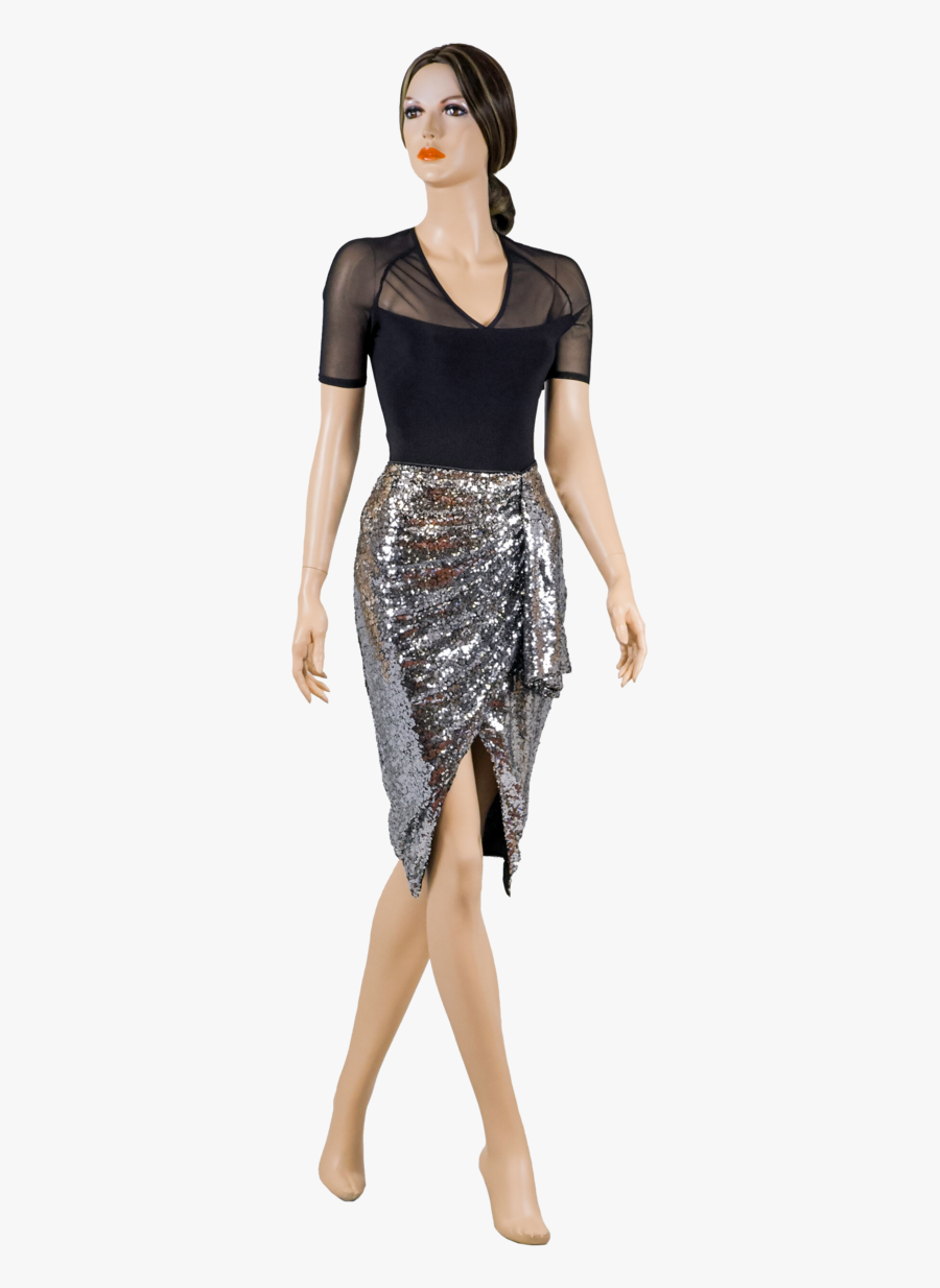 V Neckline Semi Transparent - Pencil Skirt, Transparent Clipart