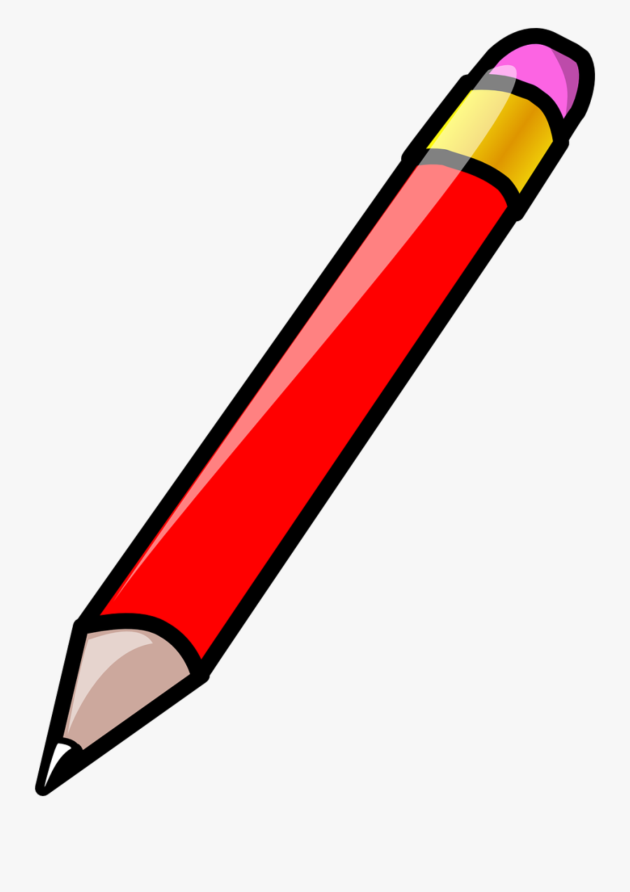 Pencil Clipart Eraser - Red Pencil Clipart, Transparent Clipart