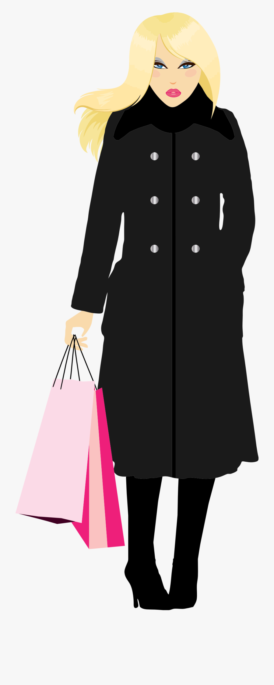 Blonde Big Image Png - Vektor Orang Shopping Png, Transparent Clipart
