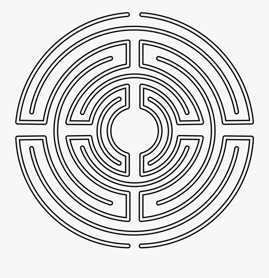 Maze Clipart Svg - Labyrinth Png, Transparent Clipart