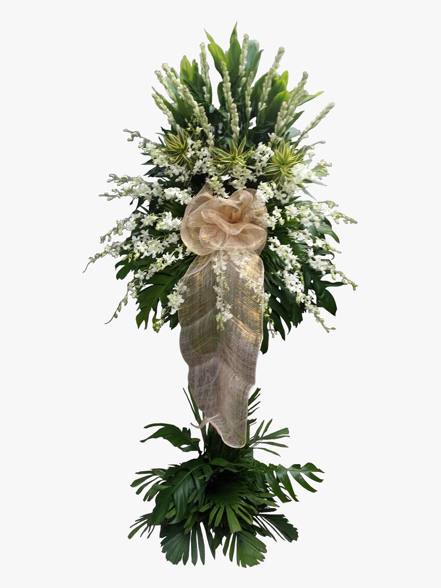 Funeral Flowers To Express Your Sympathy With Stand - Bouquet, Transparent Clipart