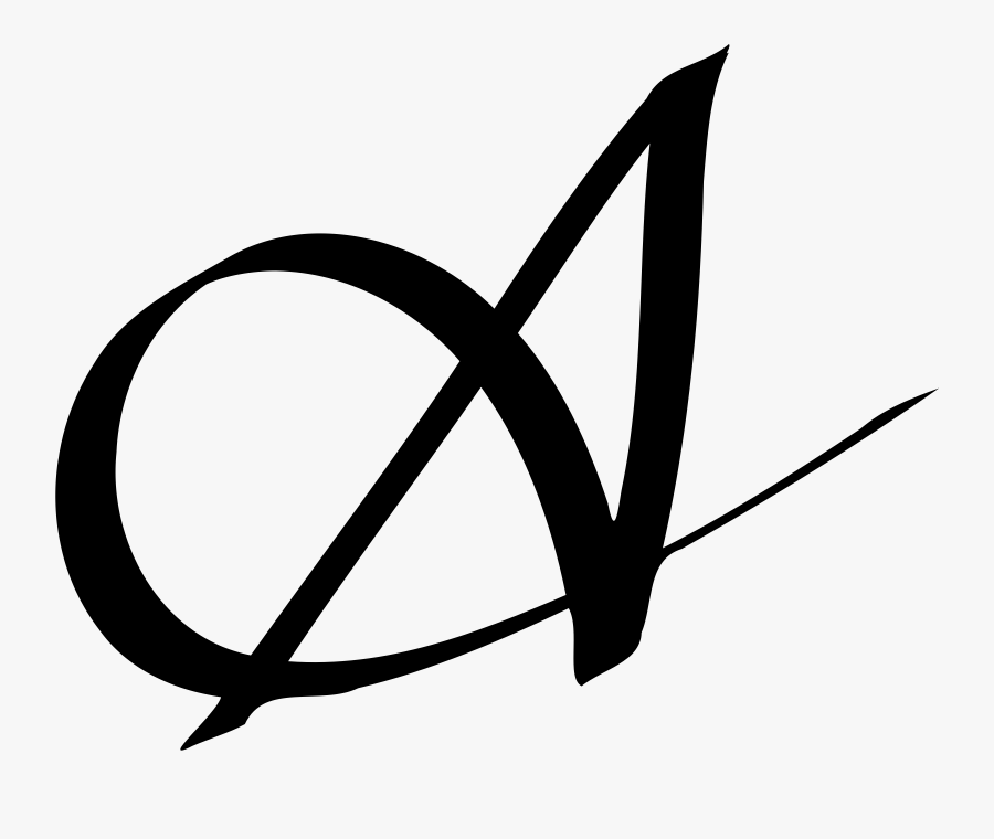 Clip Art A - Letter A Line Art, Transparent Clipart