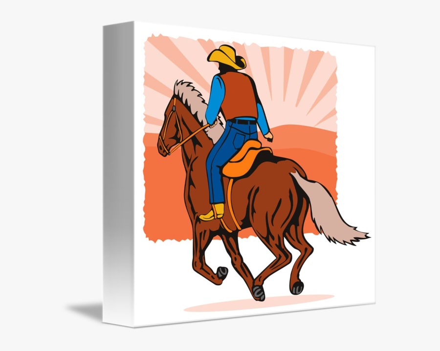 Clip Art Rodeo By Aloysius Patrimonio - Cowboy Silhouette, Transparent Clipart
