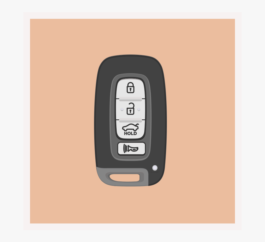 Car Key Fob Remote - Car Key Fob Clip Art, Transparent Clipart