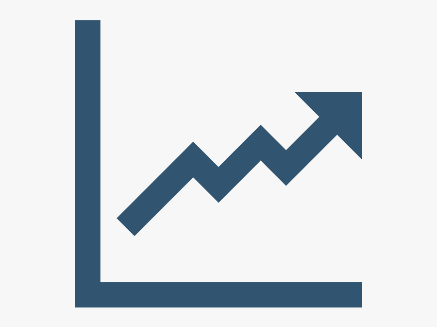 An Icon Representing A Chart With An Arrow Going Up - Productivity Improvements, Transparent Clipart