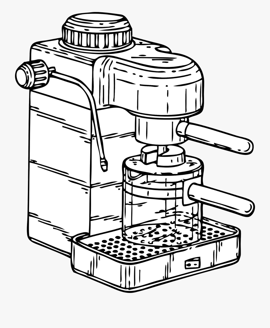 Espresso Maker - Coffee Machine Vector Png, Transparent Clipart