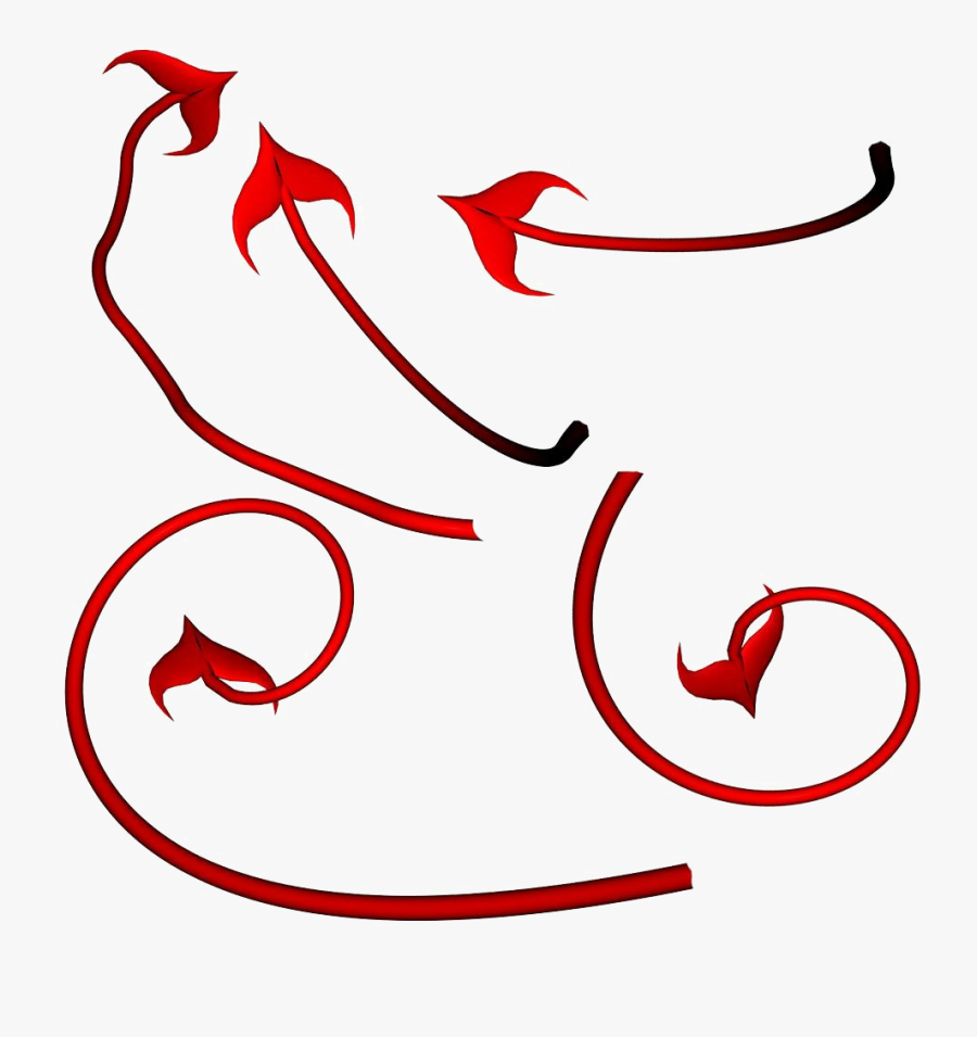 Devils Tail Transparent Image - Draw A Devil Tail, Transparent Clipart