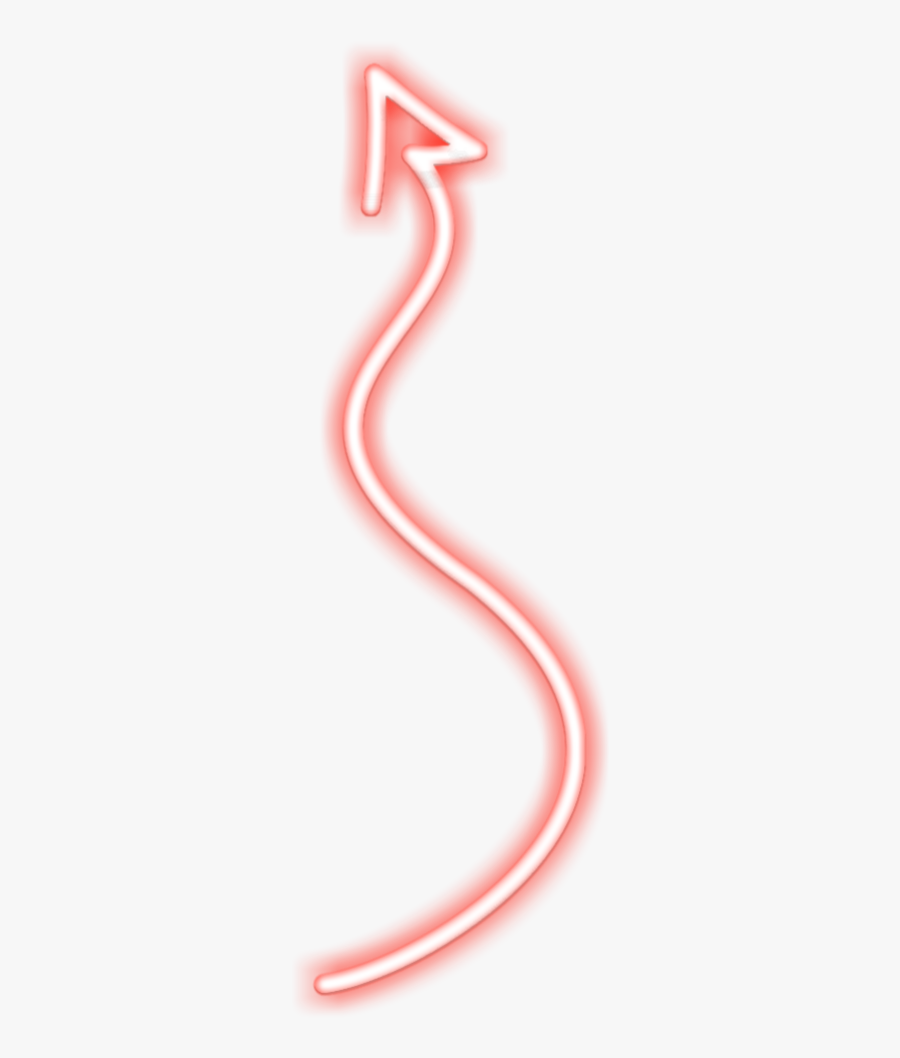 #freetoedit #devil #demon #tail #deviltail #demontail - Neon Devil Tail Png, Transparent Clipart